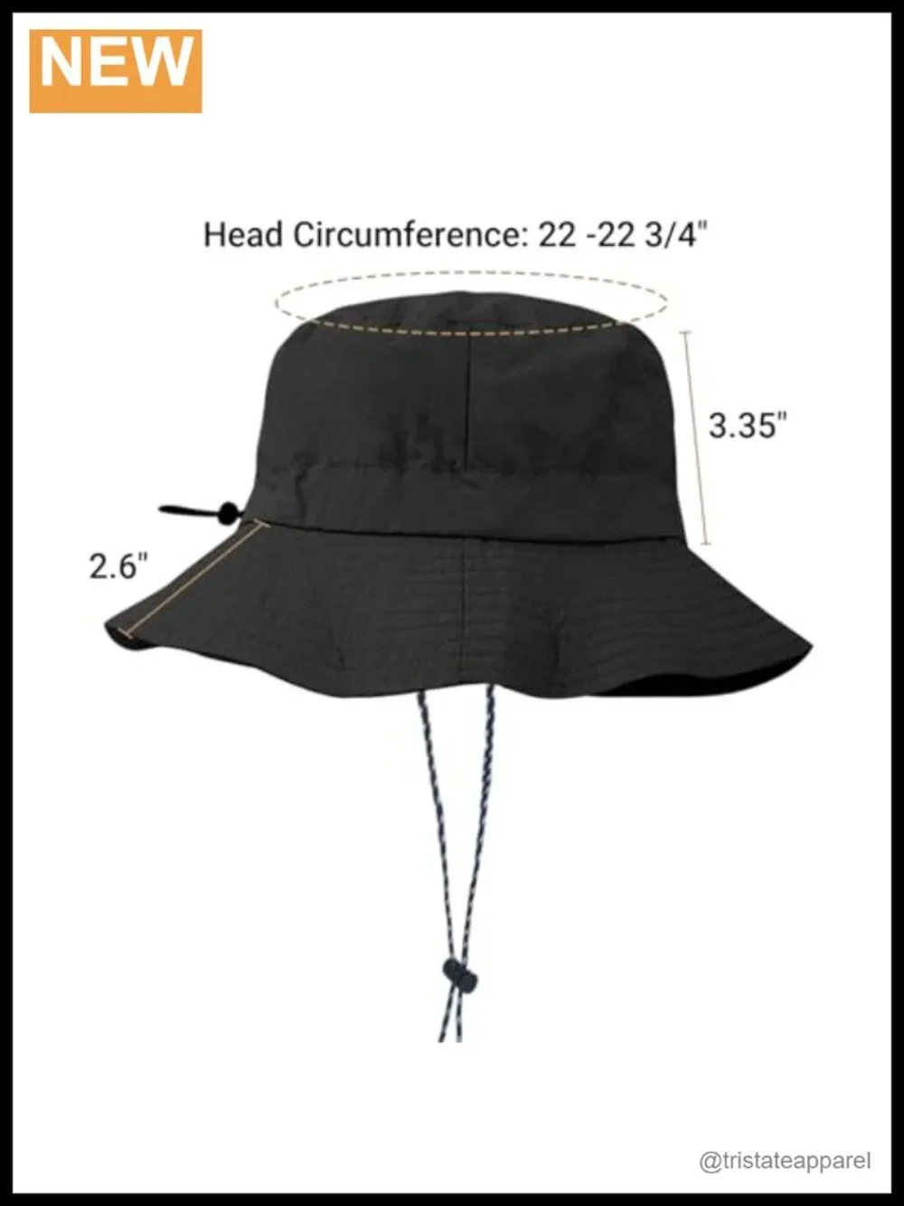 Packable Sun Bucket Hat with Chin Strap - Lightweight Waterproof for Travel